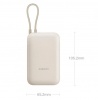 Портативная зарядка Xiaomi Mi Power Bank with cable USB-C Pocket Version 10000mAh Beige (P15ZM)